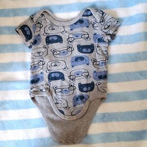 Monkey Bars "bears in glasses" 12m diaper shirt